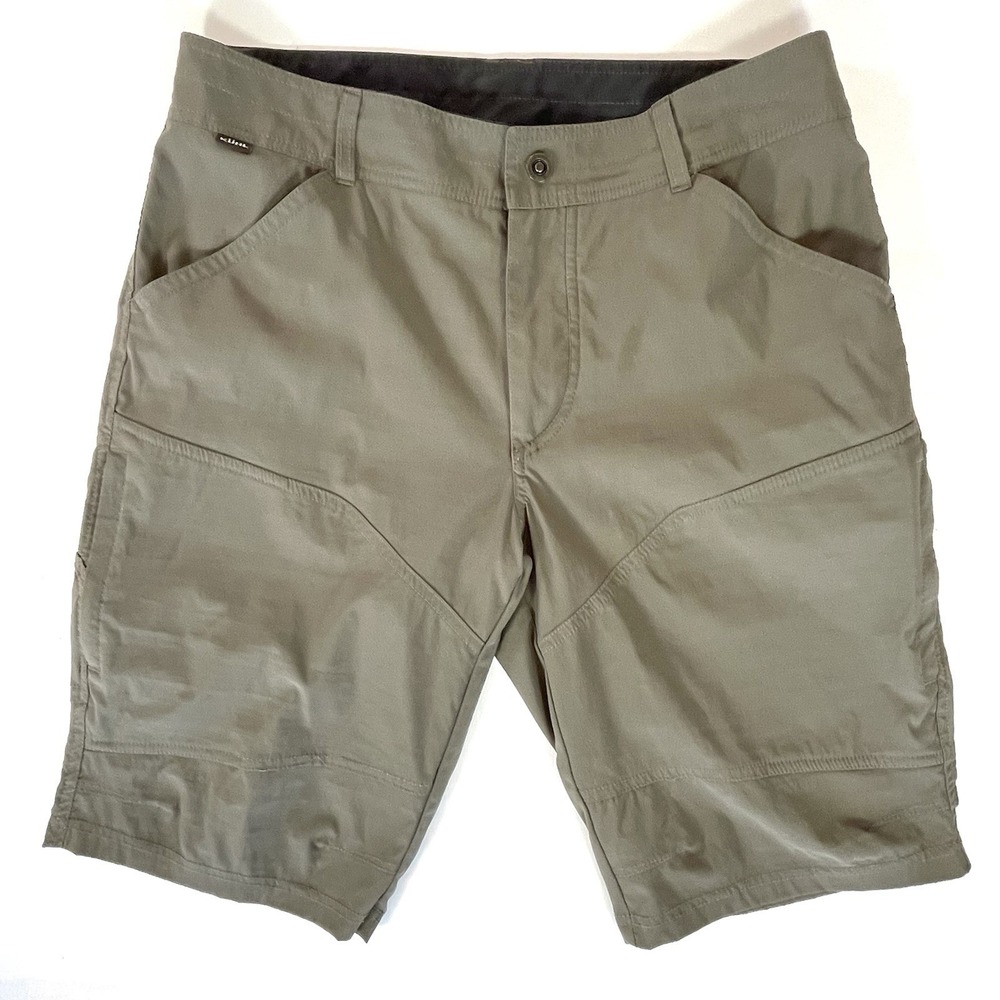 Kuhl Renegade 5121 Shorts Mens 34 Olive Hiking Stretch Lightweight